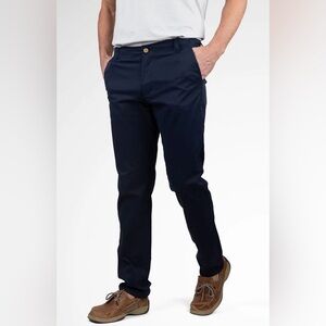 Tailor Vintage Performance Chino Navy Stretch Pants Greenwich Fit